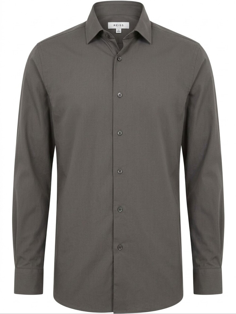 Geoffrey Beene Dark Gray Slim Fit Wrinkle-Free Dress Shirt